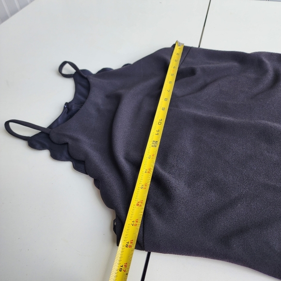 IZ Byer Womens Halter Scalloped Short Little Black Stretch Dress Size XL - Picture 7 of 12